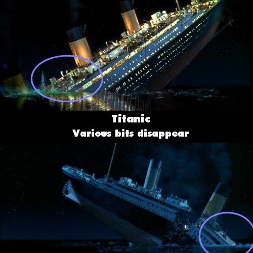 It the movies defense (again); the ship is actually sinking during that time