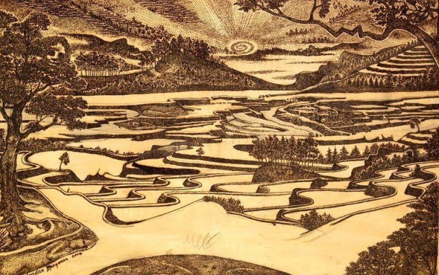 Solar Pyrography Drawings By Jordan Mang osan