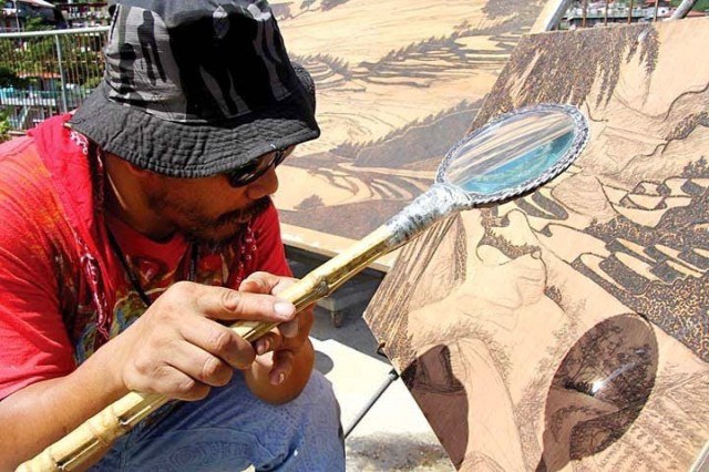 Solar Pyrography Drawings By Jordan Mang osan