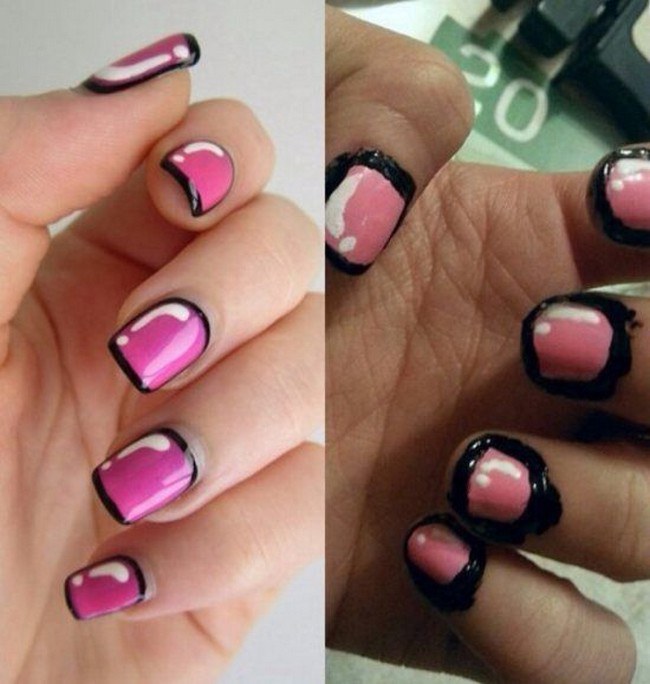 black-pink-nail-fail