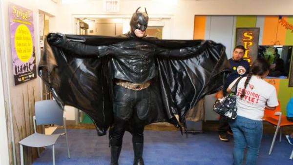 The kids at Texas Children’s Hospital got a double whammy visit recently from Houston Texans player J.J. Watt when he showed up dressed as Batman.