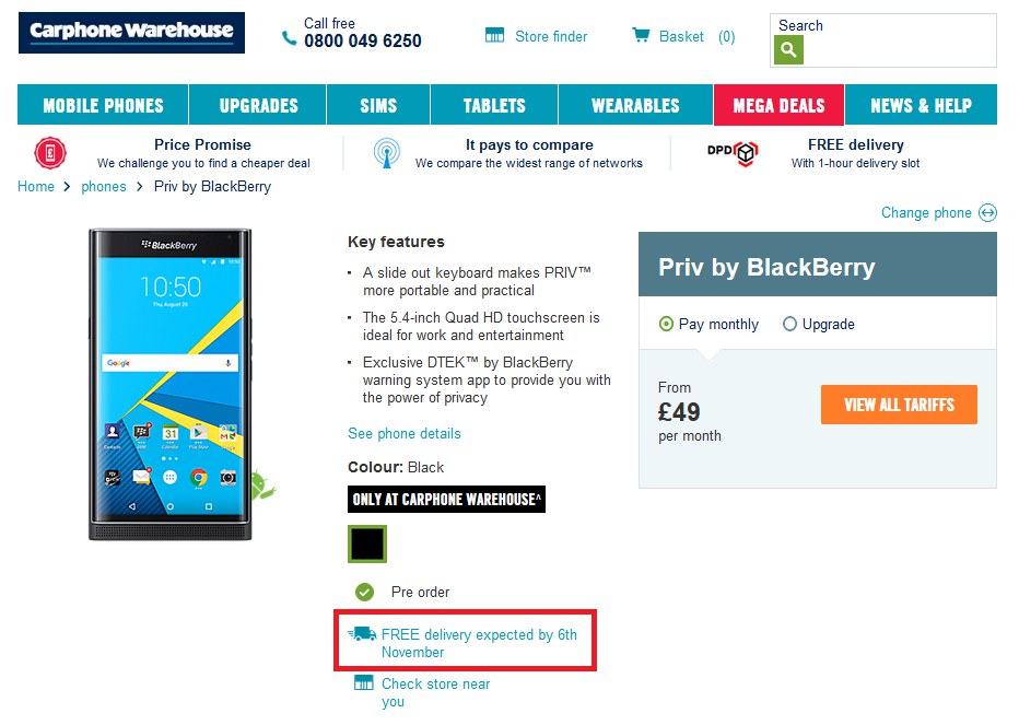 BlackBerry-Priv-up-for-pre-orders-from-Carphone-Warehouse