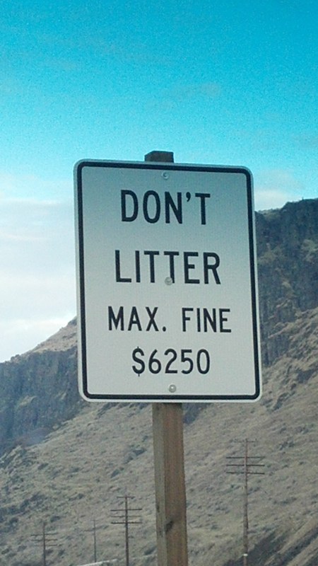 No littering sign