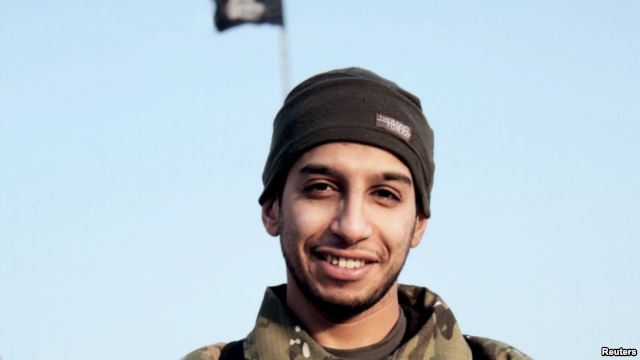 An undated photograph of a man described as Abdelhamid Abaaoud that was published in the Islamic State's online magazine Dabiq and posted on a social media website.