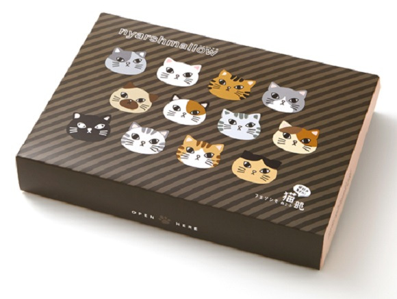 Felissimo ในญี่ปุ่นออกมาร์ชเมลโลรสช็อกโกแลตหน้าแมวเหมียวสุดน่ารัก กล่องนึงมี 12 หน้า ราคา 700 บาท