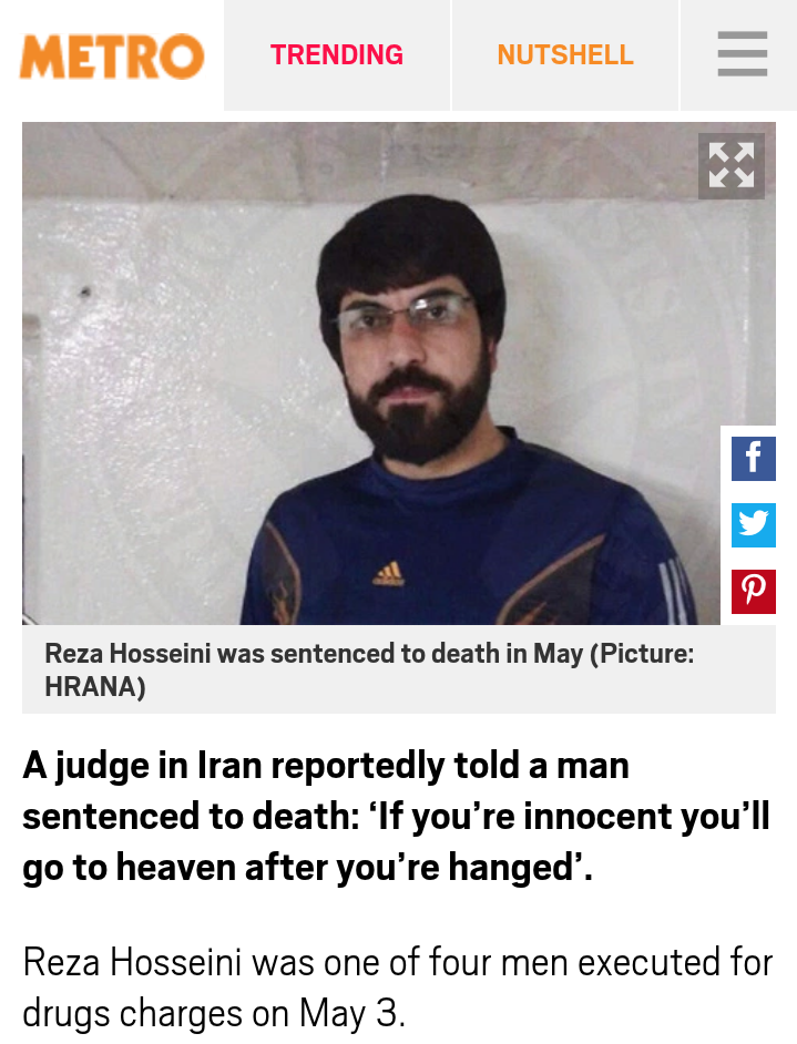ฮือฮา!!! ผู้พิพากษาศาลบอกนักโทษประหาร "ถ้าคุณบริสุทธิ์จริง ตายไปก็ได้ขึ้นสวรรค์"
